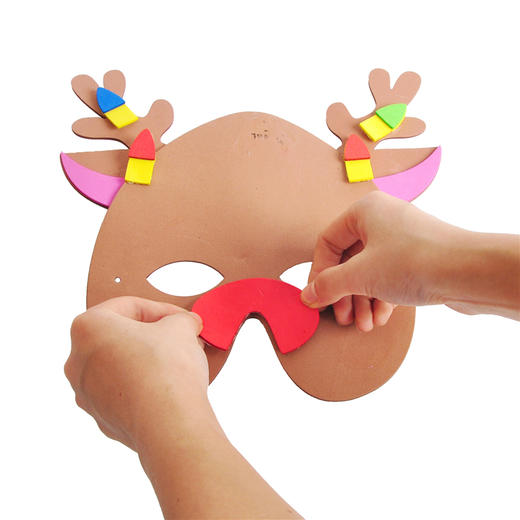 圣诞节幼儿手工diy材料包圣诞节EVA圣诞面具系列2儿童小礼物装饰 商品图7