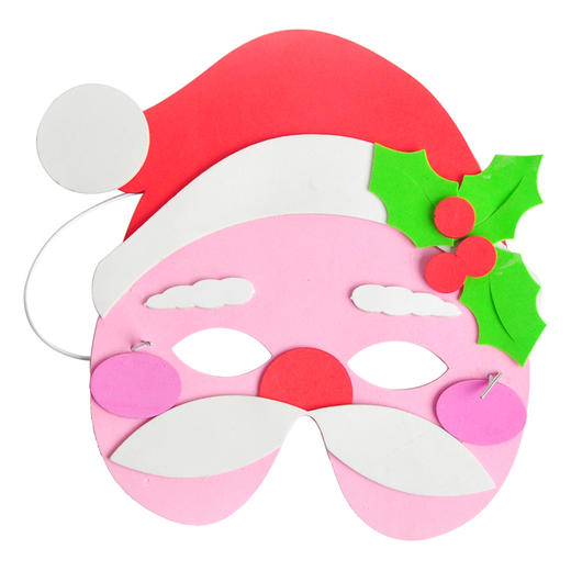 圣诞节幼儿手工diy材料包圣诞节EVA圣诞面具系列2儿童小礼物装饰 商品图3