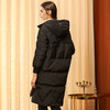 （VIP福利 性价比超高！售完下架！ 不退不换）洛诗琳连帽休闲织带螺纹袖口衣摆开衩中长款羽绒服 商品缩略图2