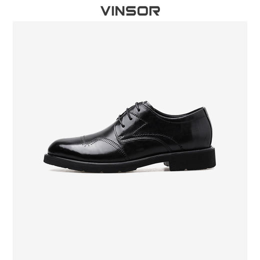 温莎男鞋2018新款冬季英伦商务正装男士皮鞋真皮系带办公德比鞋子