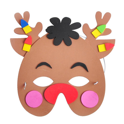 圣诞节幼儿手工diy材料包圣诞节EVA圣诞面具系列2儿童小礼物装饰 商品图4