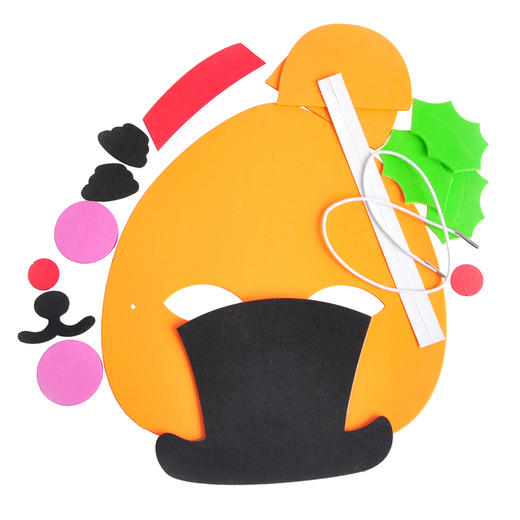 圣诞节幼儿手工diy材料包圣诞节EVA圣诞面具系列2儿童小礼物装饰 商品图8