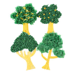 搓纸大树手工DIY材料包 幼儿春季手工爱护树木主题搓纸创意手工