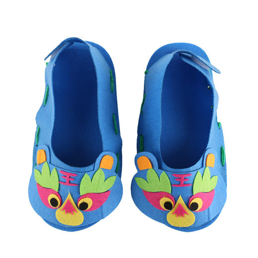 儿童中国风手工diy虎头鞋 幼儿园自制布艺鞋子缝制美劳材料（可做两只鞋子） 商品图3