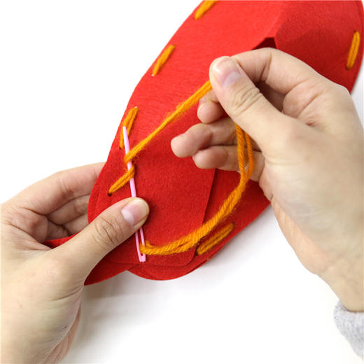 儿童中国风手工diy虎头鞋 幼儿园自制布艺鞋子缝制美劳材料（可做两只鞋子） 商品图6