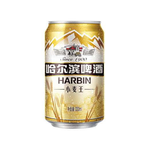 哈尔滨小麦王啤酒10度330ml听*24听（年货） 商品图4