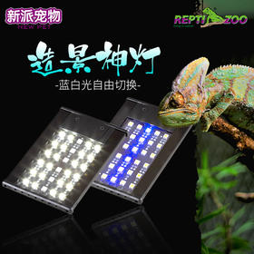 REPTIZOO可控光LED灯具守宫小生态箱角蛙夜行爬宠 蓝/白灯光切换