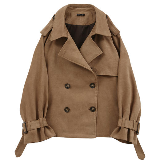 韩都衣舍2020春装新款女装韩版宽松上衣外套短款风衣eq12579婋