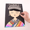 美可diy 苗族银饰人物画像 幼儿园儿童手工美术创意diy苗族人画像 商品缩略图2