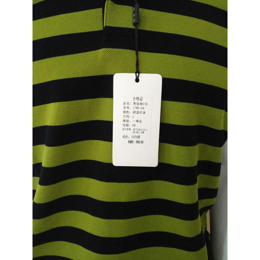 条纹男款短袖夏季翻领T恤横条商务休闲半袖上衣  17WD-09 商品图1