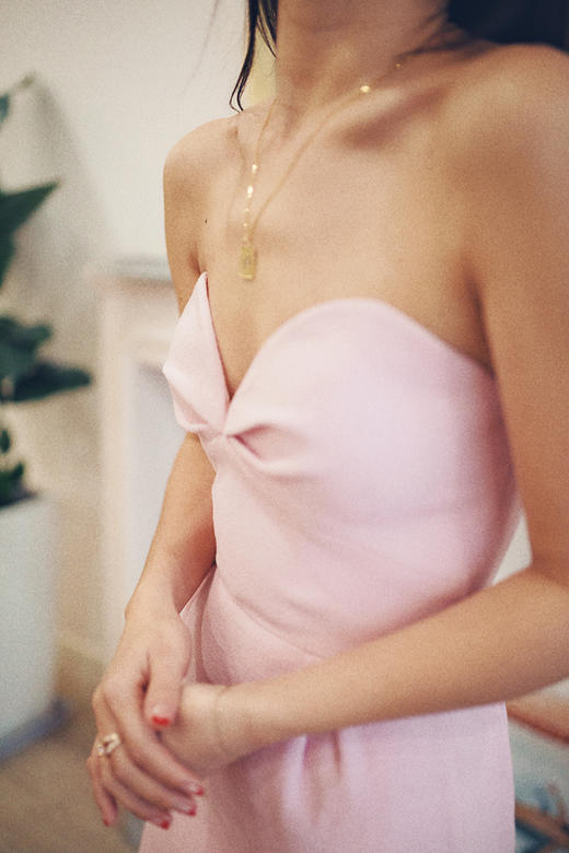 AtelierMissLu / Charlotte 樱花粉抹胸小礼服 商品图3