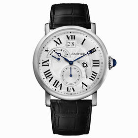 卡地亚 Cartier ROTONDE DE CARTIER系列 日历逆跳指示双时区昼夜显示男士自动机械腕表 W1556368