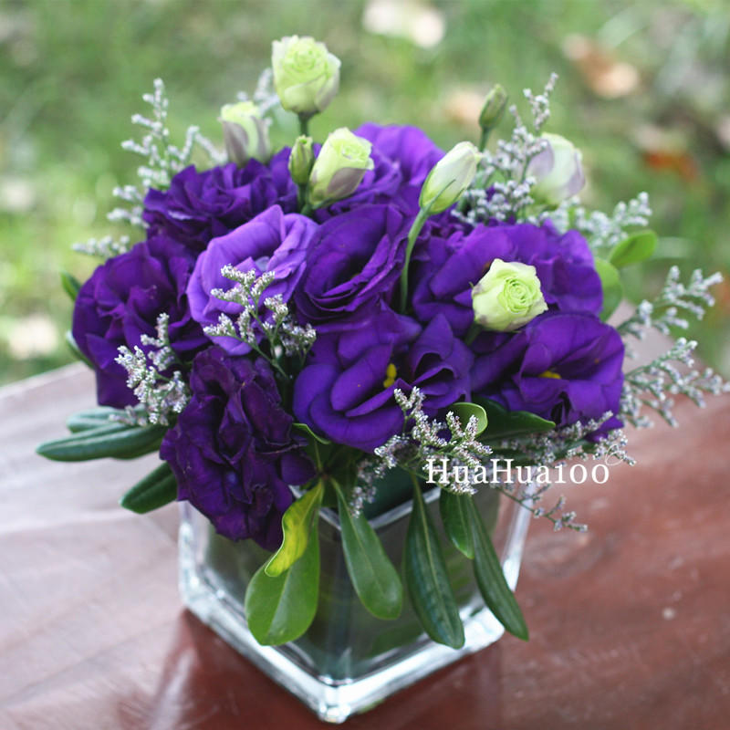 恋人絮语a丨紫桔梗小瓶花 含花瓶 个
