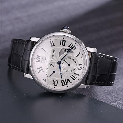 卡地亚 Cartier ROTONDE DE CARTIER系列 日历逆跳指示双时区昼夜显示男士自动机械腕表 W1556368 商品图1