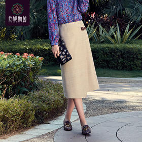 【伯妮斯茵】1B6572-米色毛呢半裙-《燃烧的灵魂》==埃顿花园的记忆