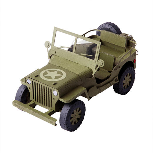 迷你吉普车3d拼装模型微雕纸艺diy