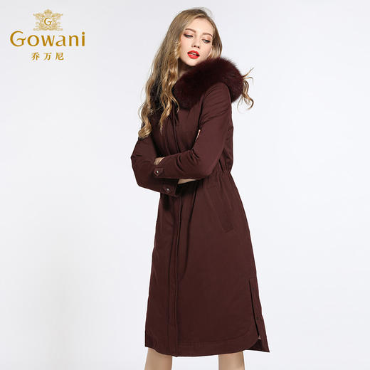 乔万尼派克羽绒服欧美风大气毛领收腰过膝长款冬EB4T055 商品图1