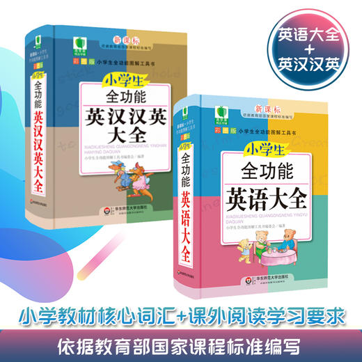小学生全功能英语大全+小学生全功能英汉汉英大全  新课标小学生全功能图解工具书 彩图版 字典 商品图0