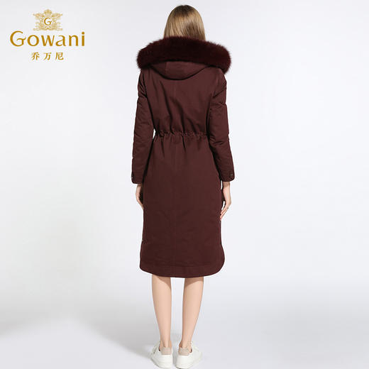 乔万尼派克羽绒服欧美风大气毛领收腰过膝长款冬EB4T055 商品图2