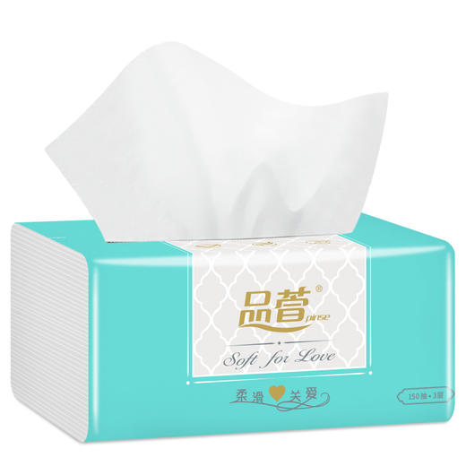 品萱 柔滑系列 细密柔韧敏感肌适用 大尺寸抽纸150抽3包 商品图4