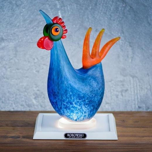 borowski玻璃艺术摆件装饰品生肖金鸡摆件工艺品创意家居礼物定制德国