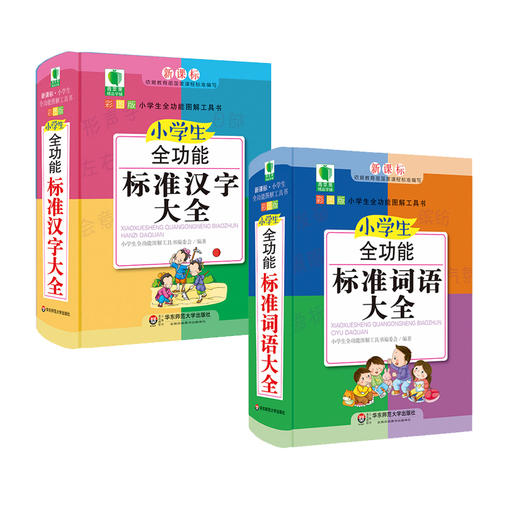 小学生全功能标准汉字大全+小学生全功能标准词语大全 新课标小学生全功能图解工具书 彩图版 字典 商品图1