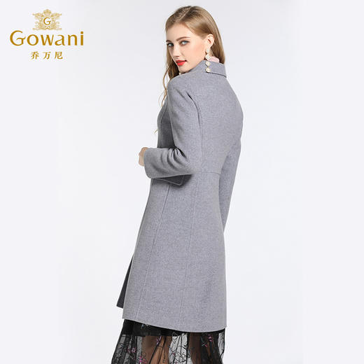 【羊绒】乔万尼冬季外套流行修身收腰气质双面羊绒大衣中长款EB4A020 商品图3