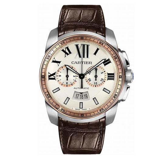 卡地亚cartier卡历博calibre系列男士自动机械手表计时码表w7100043