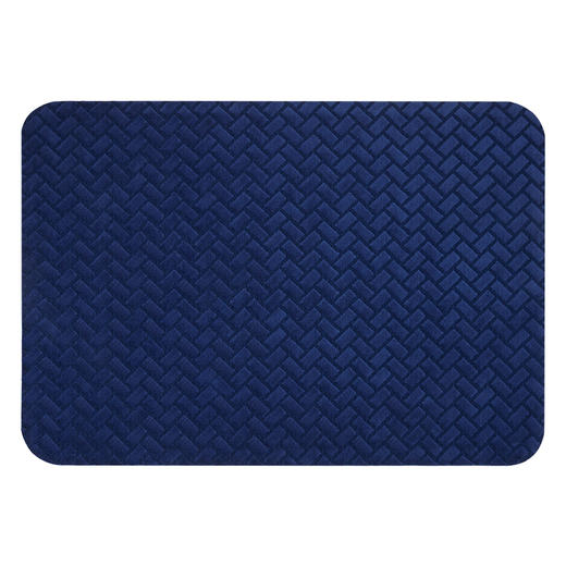 哲品 妙格系列蓝色锦纶长方形圆角客厅茶几茶室地毯简约现代家用 商品图1