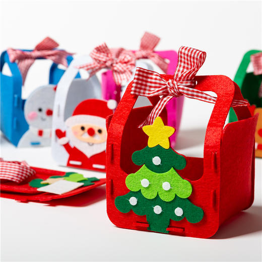 不织布苹果手提袋 圣诞平安夜手工礼品袋幼儿DIY自制材料包 商品图2