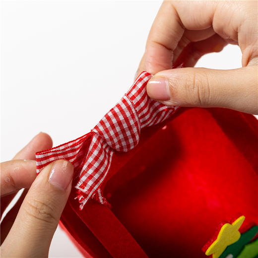 不织布苹果手提袋 圣诞平安夜手工礼品袋幼儿DIY自制材料包 商品图5