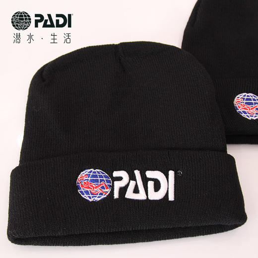 PADI Gear 黑色毛线帽 PADI logo 商品图3