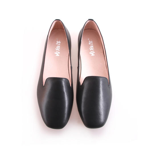 内联升女鞋春夏单鞋女式平跟休闲皮鞋4091C 商品图5