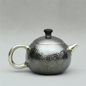 银制木钮槌目纹手把壶（定）