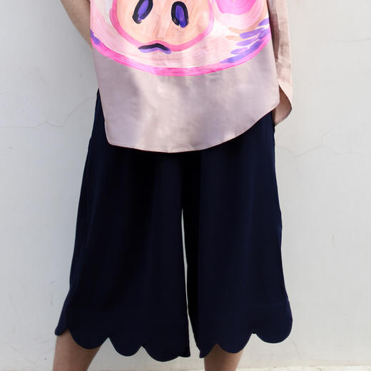 【M3】CHENHE波浪边阔腿裤9105910649【奥莱】 商品图4