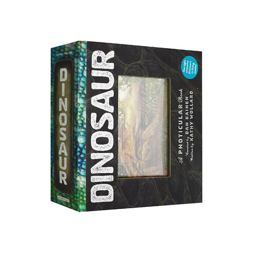 【中商原版】光与影视觉书系列 恐龙 会动的3D图片书 英文原版 Dinosaur A Photicular Book 精装 动物百科百科书 商品图1