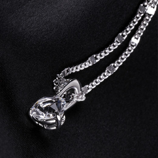特卖价469swarovski施华洛世奇天使之吻镀白金solitaire女项链锁骨链