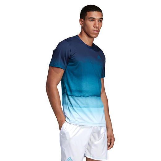 adidas阿迪达斯网球短袖短裤男2019澳网蒂姆特松加海洋联名网球服