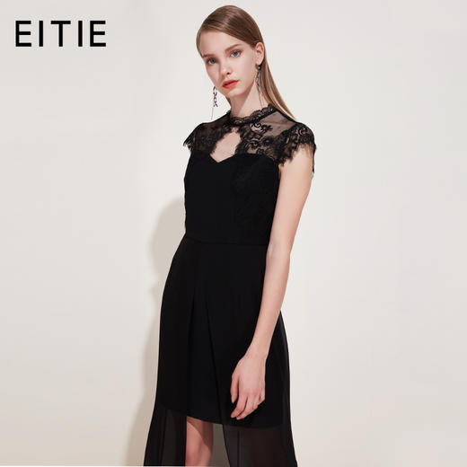 EITIE爱特爱女装春季优雅蕾丝年会礼服女宴会镂空连衣裙5977610 商品图0