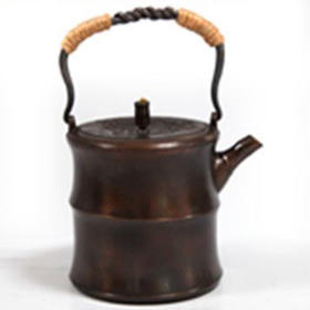 铸铁茶壶铁壶0.8L节节高升壶泡茶壶手工铸造