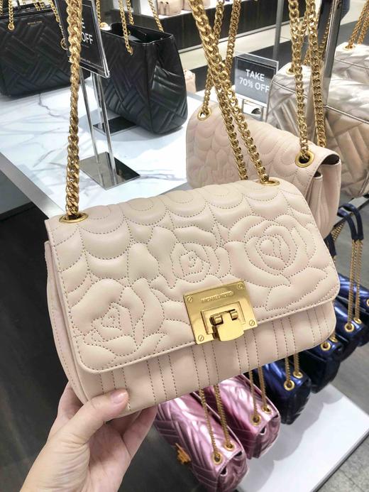 mk vivianne山茶花羊皮sloan链条包