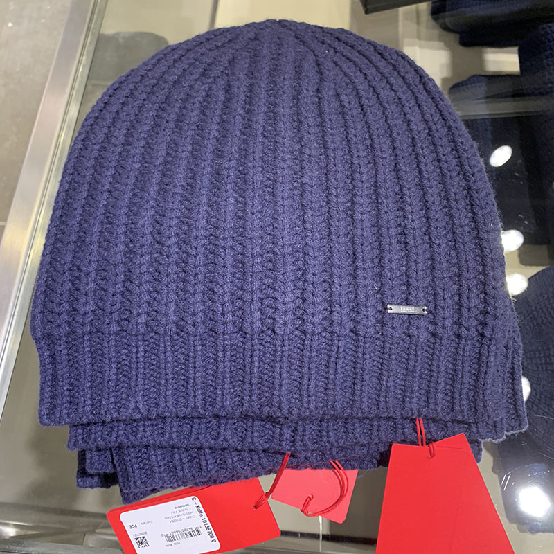 纽约大宝hugoboss秋冬新款红标男女羊毛保暖针织线帽50363304