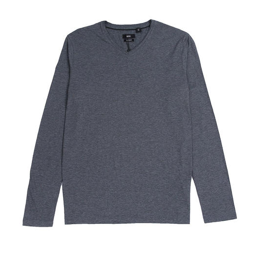 19秋季新款 Hugo Boss 男士 REGULAR FIT 纯棉V领长袖T恤50312868 商品图4