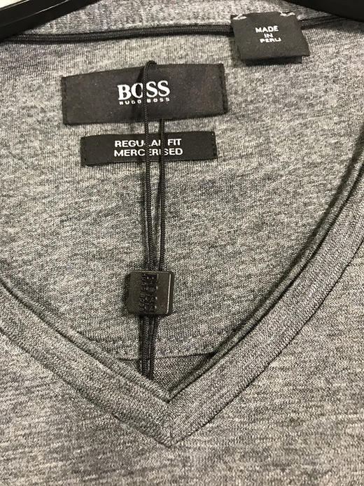 19秋季新款 Hugo Boss 男士 REGULAR FIT 纯棉V领长袖T恤50312868 商品图3
