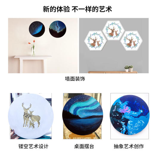 中盛画材 圆形油画框亚麻油画布框油画板20/30/40/50CM油画颜料用 商品图1