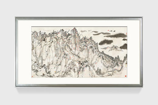 吴冠中|《日照群峰》——综合版（水墨） 商品图0