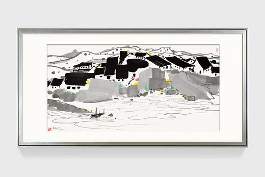 吴冠中|《江村》——综合版（水墨） 商品图0