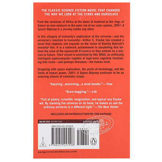 【中商原版】2001太空漫游 英文原版 2001 A Space Odyssey 阿瑟C克拉克 Arthur C. Clarke 科幻小说 库布里克经典电影原著 商品图1