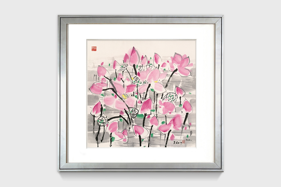 吴冠中|《映日》——综合版（水墨）