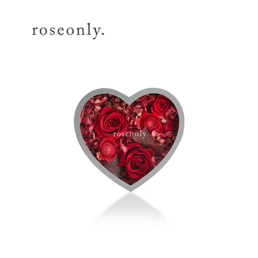 永生玫瑰 - 全世爱 经典-嫣红-簇拥版-中型心形